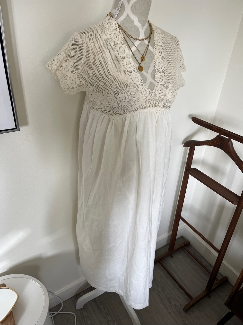 Vintage hand made crochet Maxi Dress